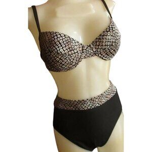 Vintage Womens Swimsuit Bikini 9/10 NWT 1980's Swimsuit 2 PIECE CASTAWAYS